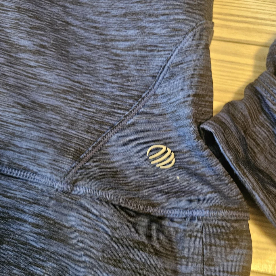 MPG Pullover Mujer Grande Azul Negro Cuarto Cremallera Ropa Activa Malla Paneles Chaqueta Foto 4 de 4