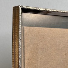 Vintage Picture Frame Ornate Old World French Cottagecore Silver Art Deco 8x10