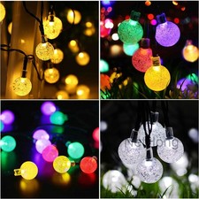 LED Ball Solar Light Party Fairy Outdoor Retro Ball String Lights Patio Garden~