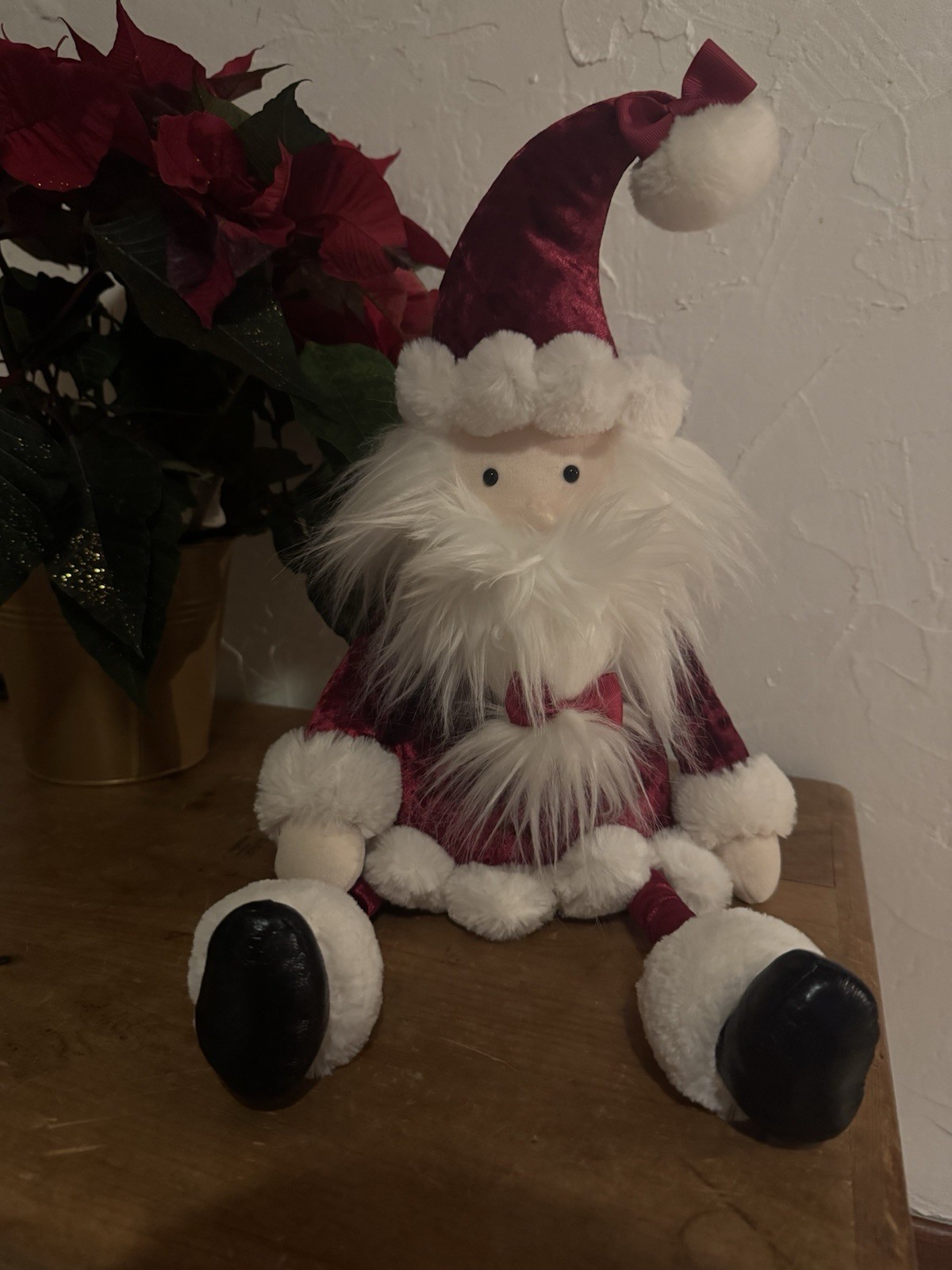 Jellycat Large Cranberry Santa doudou de Noël doux pour petits et grands