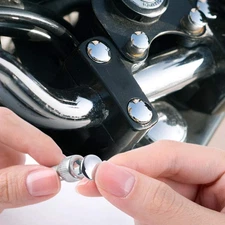 Kiwav Motorcycle round Bolt Cap Screw Cover Plug Chrome for 6Mm Thread Allen
