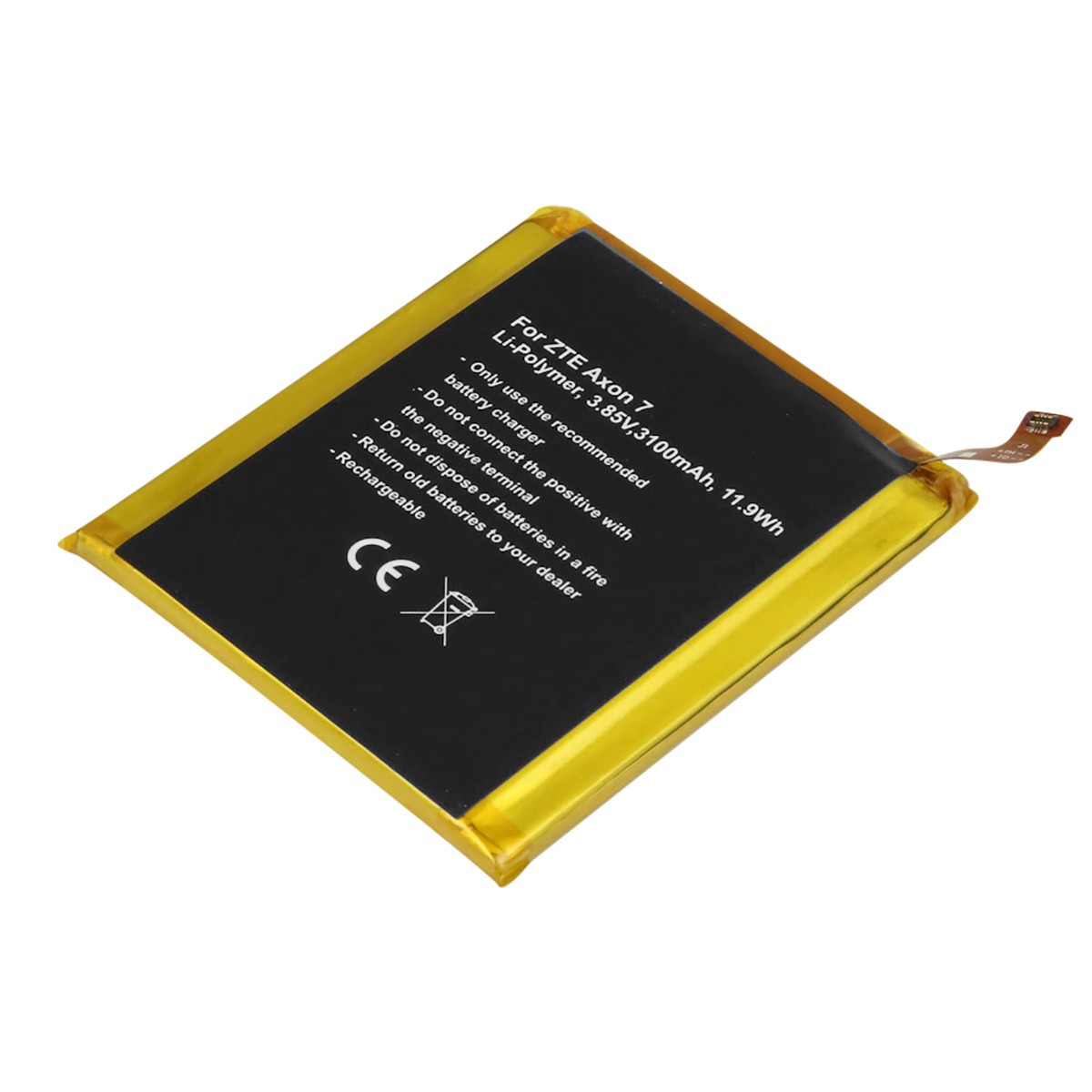 Batterie ZTE Axon 7 Avizar 3100mAh longue durée en Lithium-Polymer 11,9Wh