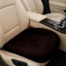 Uhanbut Sheepskin Car Seat Cushion Soft Faux Fur 17.7117.71 Inch Coffee