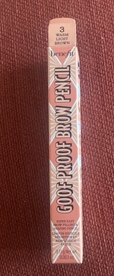 Benefit Goof Proof Mini Brow Pencil Shade 3 warm hellbraun 0,11g Neu 