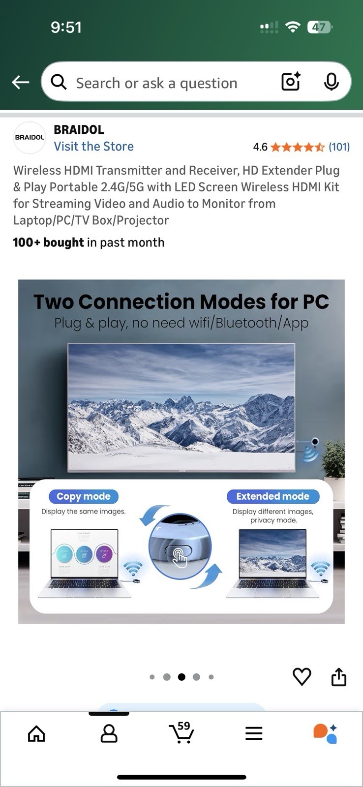 TR300 Wireless HDMI Transmitter and Receiver, HD Extender Plug & Play 2.4G/5G