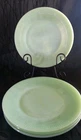 Jadeite Fire King Set of 4 Dinner Plates 9" Ribbed Jane Ray Pattern
