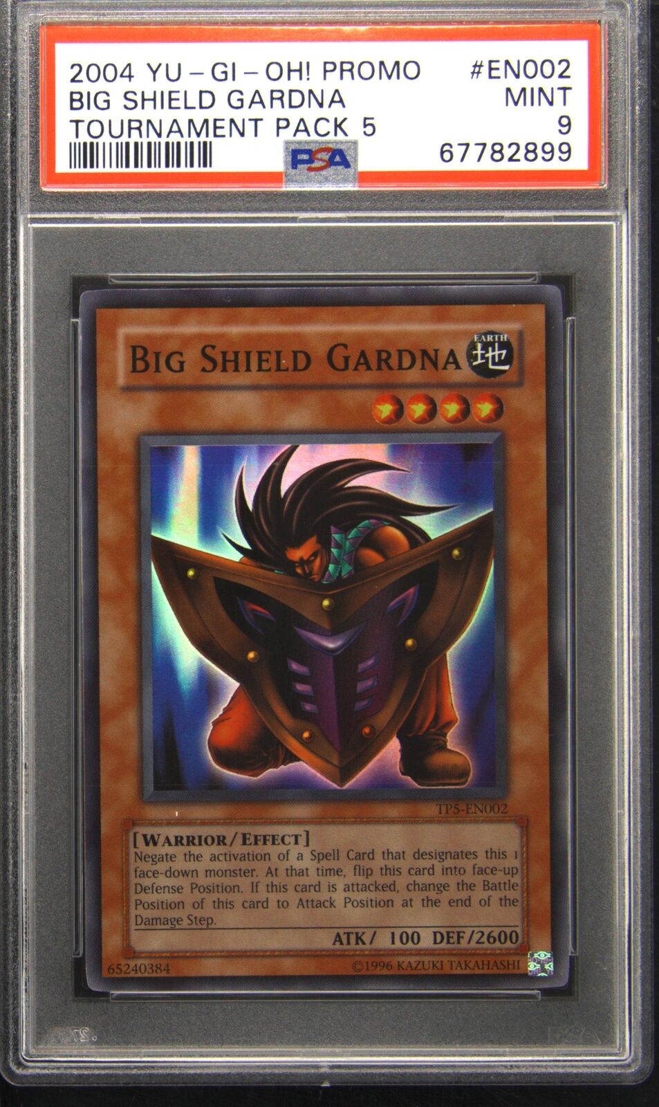 2004 YU-GI-OH! PROMO TP5-TOURNAMENT PACK 5 #EN002 BIG SHIELD GARDNA PSA 9