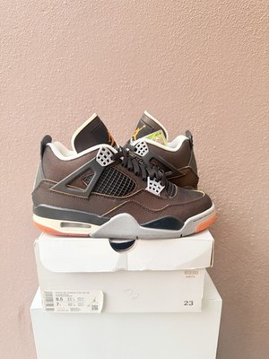 Air Jordan 4 Retro Starfish CW7183-100 Black Orange Women s Sz 8.5/Mens Sz 7