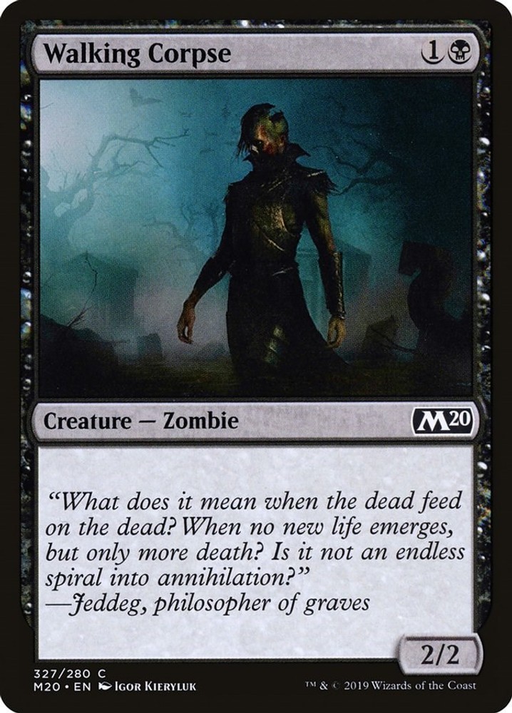 Walking Corpse Normal [M20 - 327] NM MagicCore Set 2020