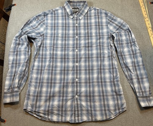 Alden, #2699 Mountain Khakis Alden MK-505 Plaid Button Shirt M Large Classic Fit Blue