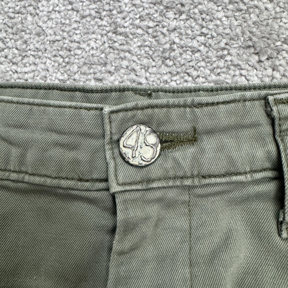 AG Adriano Goldschmied Slim Khaki Chino Pants Womens 24 Green Low Rise 28x30 - Image 3 of 4