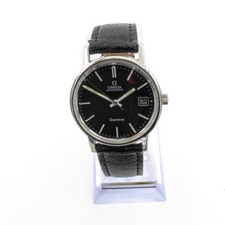 Orologio da polso uomo vintage Omega Geneve automatico 5 25 7 pollici data nera #WB4386 4