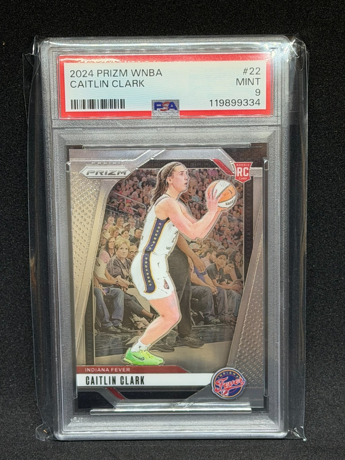 2024 Panini Prizm - Caitlin Clark #22 (RC) PSA 9 MINT view 3