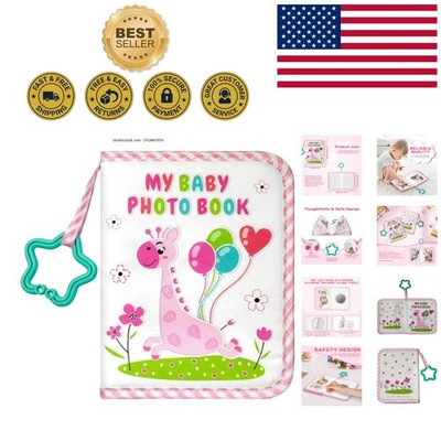 Heirloom-Quality Baby Memory Book - 17 Photos & Safe Mirror for Early Learning