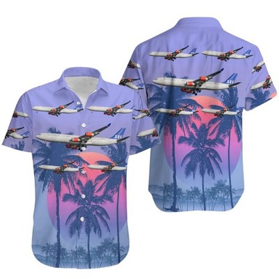 Airbus A340 313X Scandinavian Airlines Hawaiian Shirt_wbe_32