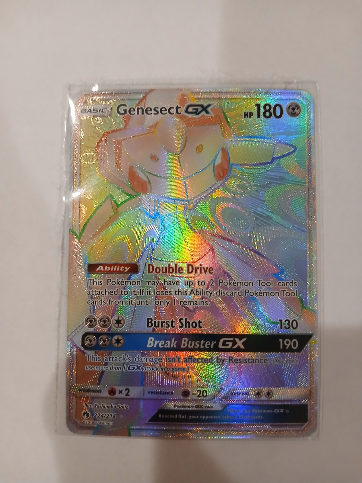 Genesect GX (Secret) 224/214 Sm-Lost Thunder Holo Near Mint