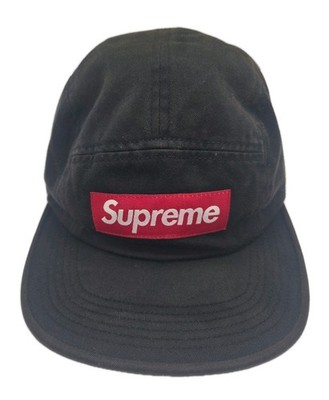 VINTAGE Supreme red box logo camp cap RARE Black/Red | eBay