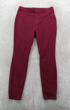 Time And Tru Pull-On Leggings Women's Large Burgundy Skinny Super Stretch