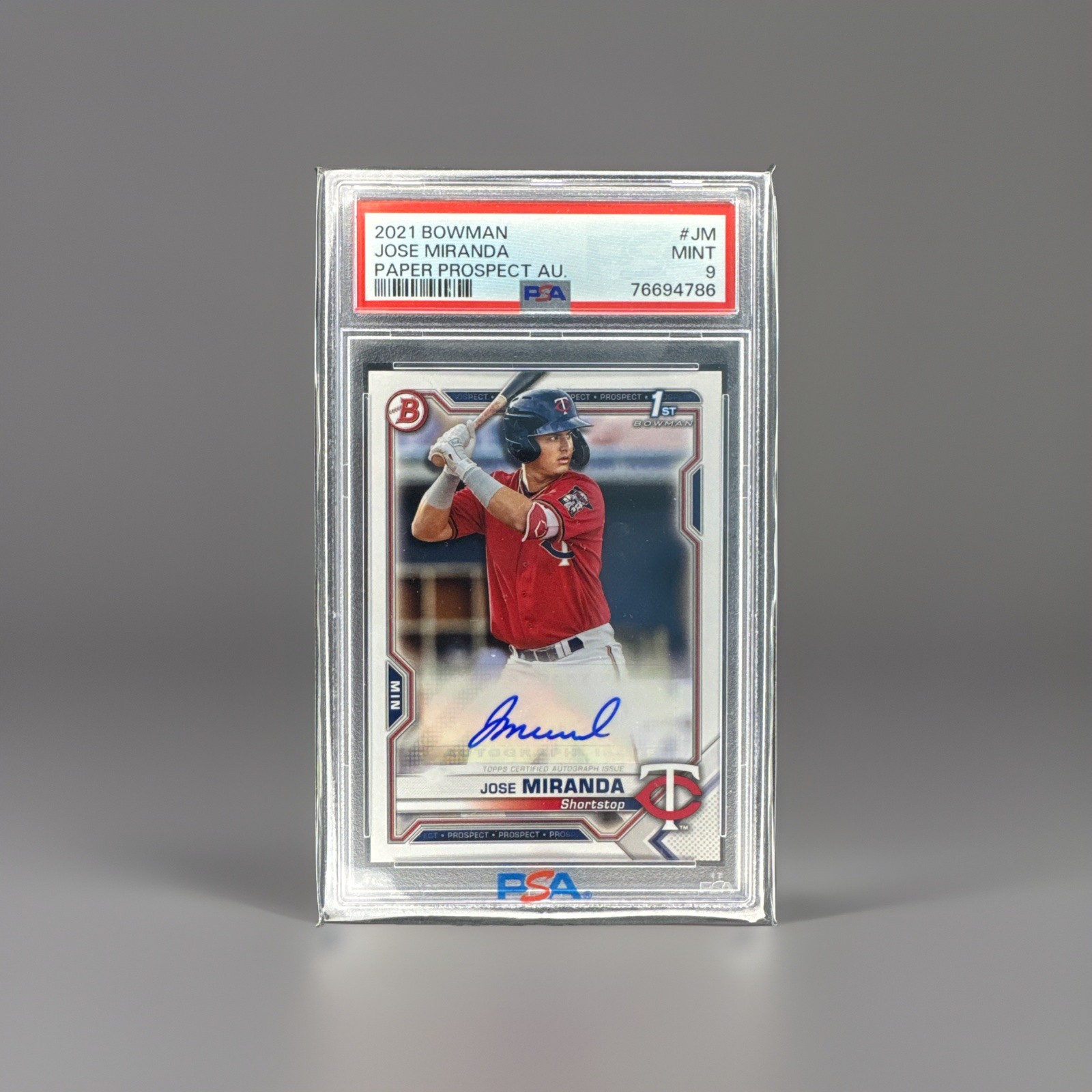 2021 Bowman - Paper Prospect Autographs Jose Miranda #PAPR-JM (AU, RC)