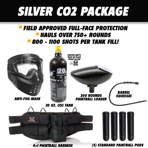 Tippmann Stormer Basic Silver Paintball Gun Marker Starter Package - Black - Picture 2 of 5