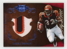 CEDRIC BENSON 2010 PANINI PLATES & PATCHES SUPREME GAME WORN PATCH 3 COLOR /50