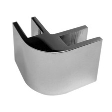GC238A 90 Degree Clamp Corner Connector for 3/8" Glass Panels Chrome Two-Way ...