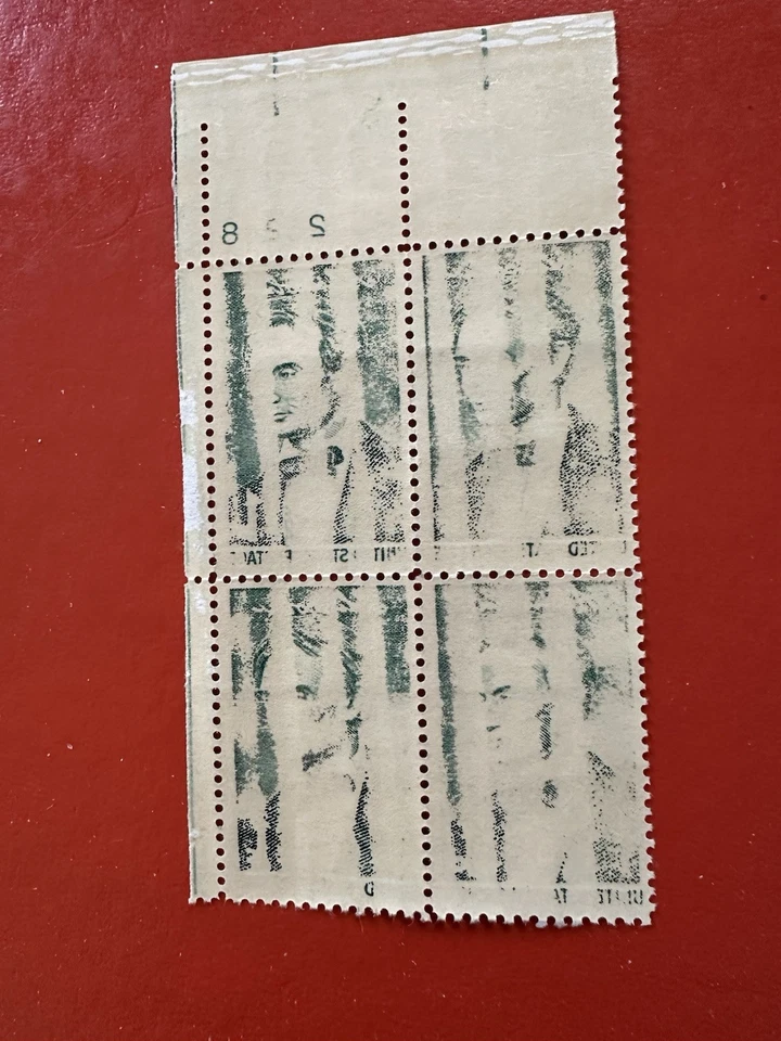 SIX MINT PLATE BLOCKS ~ (Gum Damaged)  Sc # 1113 ABRAHAM LINCOLN 1959 - Image 2 of 4