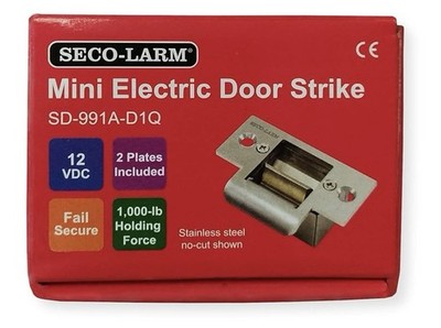 Seco-Larm Enforcer Mini No-Cut Electric Door Strike, Fail-Secure (SD-991A-D1Q)
