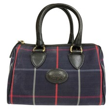 Borsa a mano Burberrys originale check mini borsa Boston tela pelle Made in Italy