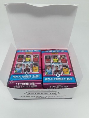 2021-22 Panini Prizm EPL Premier League Soccer Cello Box 12 Factory Sealed Packs