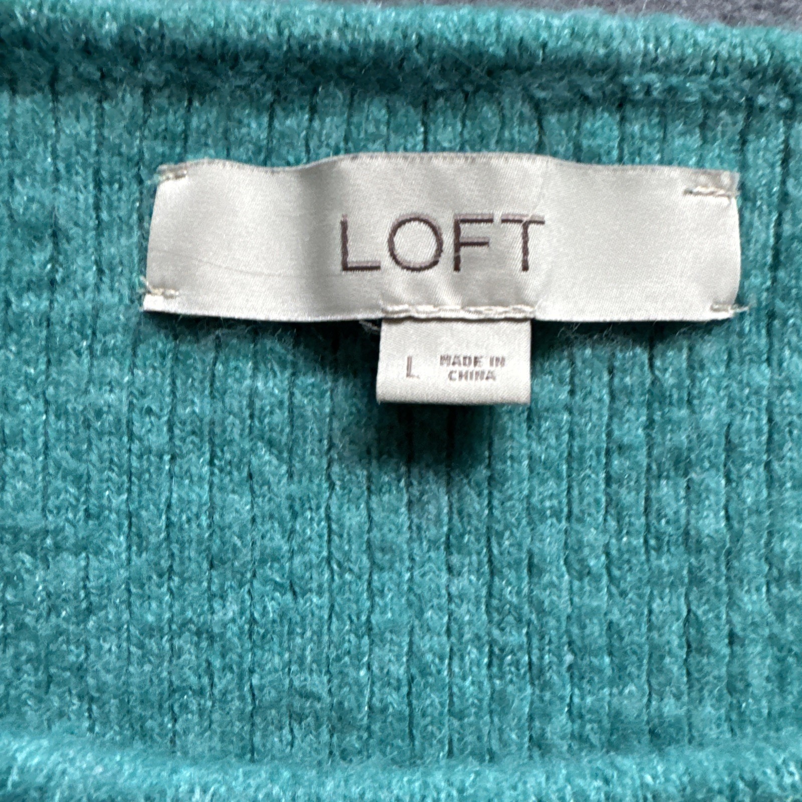 Loft Turquoise Blue Pullover Cable Knit Sweater S… - image 2