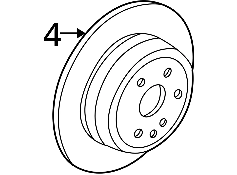 SE ADAPTA A 2000-2005 SATURN L300 LW200 ROTOR RR BRK 21019258 - NUEVO OEM 21019258 Foto 3 de 3