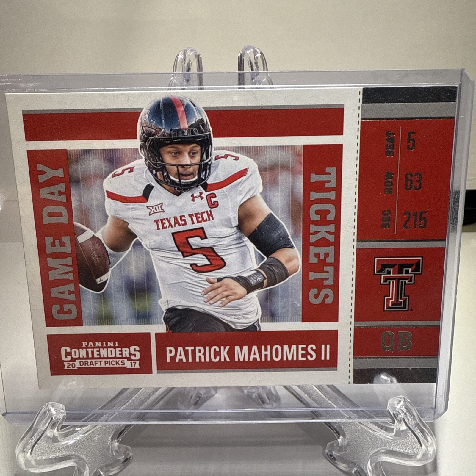 2017 Panini Contenders Draft Picks Patrick Mahomes II Game Day Tickets RC #15