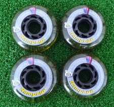Set of 4 Kryptonics Rampage Inline Skate Wheels - Clear 82A 76mm