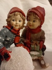 Winter-Pärchen Dekoration Figuren Weihnachte...