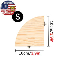 Parrot Bird Wood Perch Stand Platform Rectangle Fan-Shaped Shelf Stand Board Par