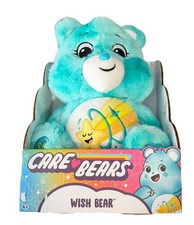 Care Bears Wish Bear Plush 14" Blue Bear Star Belly New In Box Basic Fun