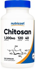 Nutricost Chitosan Supplement 1,200mg 120 Capsules - GMO-Free, 40 Servings