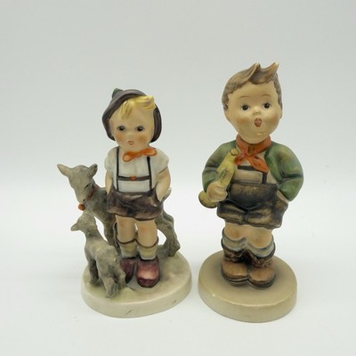Goebel Hummel Figurines Lot of 2 Vintage Hand Painted Germany Grandma Core