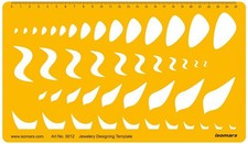 Jewelry Design Template Stencil Organic Stone Shapes for Sketching
