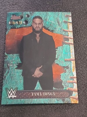 2025 Topps Chrome WWE Cactus Jack Tama Tonga Aqua Laser Refractor /175 SP
