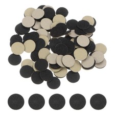 100pcs Round Adhesive Felt 13mm 1/2" Craft Stickers Non-Woven Fabric Black