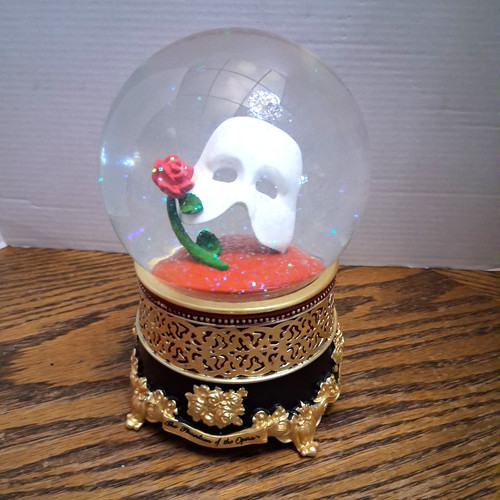 Phantom of The Oprea Music Snow Globe By San Francisco Music Box