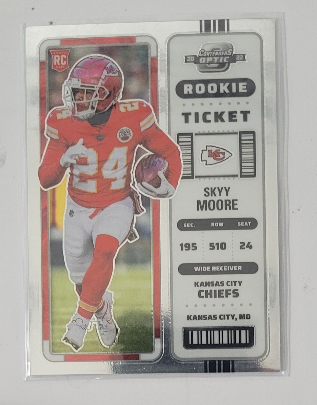 2022 Panini Contenders Optic #91 Skyy Moore Silver