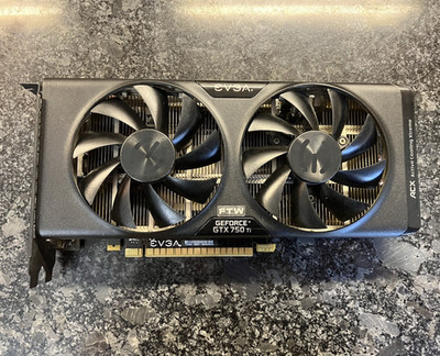EVGA NVIDIA GeForce GTX 750 Ti 1GB GDDR5 Dual Fan HDMI DP DVI-D PCIe