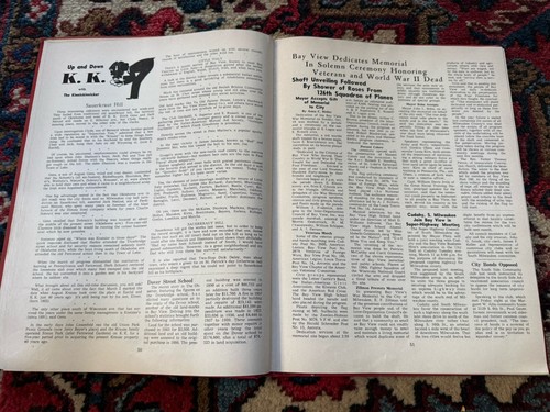 So you will know HISTORICAL DATA BAY VIEW OBSERVER MKE WI 1966 ERWIN ZILLMAN - Picture 6 of 9