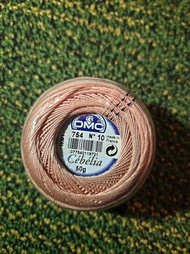 DMC Cebelia Combed Cotton Crochet Thread 50g Ball, Colour 754 Peach? New