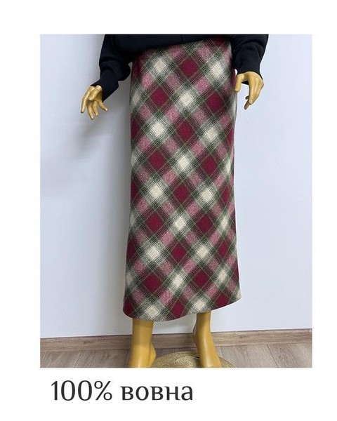 Women Laura Ashley Skirt Red Wool 36