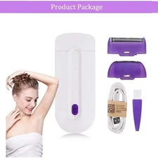 2-in-1 Epilator Women Painless Touch Facial Body Hair Removal Depilator Shaver