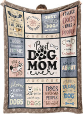 Dog Mom Gifts for Women   Best Ever Blanket for Pet Lovers, Funny Canine-Inspire